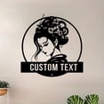 thumbnail image 5 of Custom Japanese Geisha Metal Wall Art,Custom Geisha,Personalized Geisha Name Sign Decoration For Room, Geisha Home Decor, 5 of 6