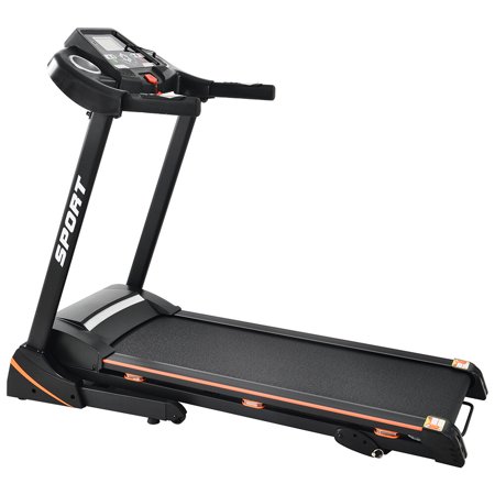 KALEFU Incline Treadmills Electric Folding Quiet Treadmill Portable Motorized Running Fitness Machine Gym Black