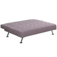 thumbnail image 5 of Rosebery Kids Tufted Futon, Convertible Sleeper Sofa in Lilac and Chrome, 5 of 14