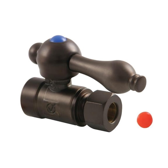 0.5 Sweat x 0.38 in. O.D. Comp Straight Shut-Off Valve, Oil Rubbed Bronze