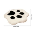 thumbnail image 3 of Latrodar Imitation Wool Cozy Paw Shaped Carpet Plush Creative Bedroom Bedside Rug Black Home Decor, 3 of 5