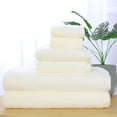 thumbnail image 3 of Unique Bargains Soft Absorbent Cotton Plush BathTowel Set, 6 Pieces Beige, 3 of 8
