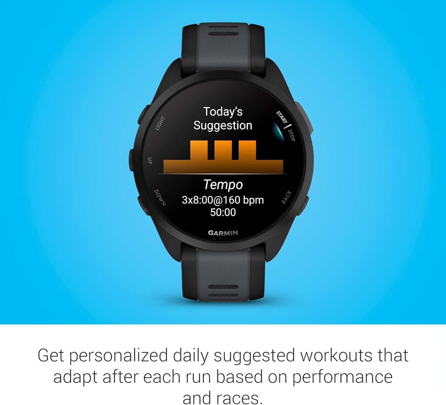 Restored Garmin Forerunner 165 GPS Smartwatch, Slate Grey/Black (Refurbished)