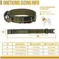 thumbnail image 3 of Tactical dog collar, adjustable military training collar strap handle and heavy metal clasp, 3 of 5