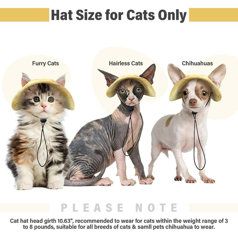 Dog Sun Hat QBLEEV Cat Cowboy Hats Sun Protection With Ear Holes