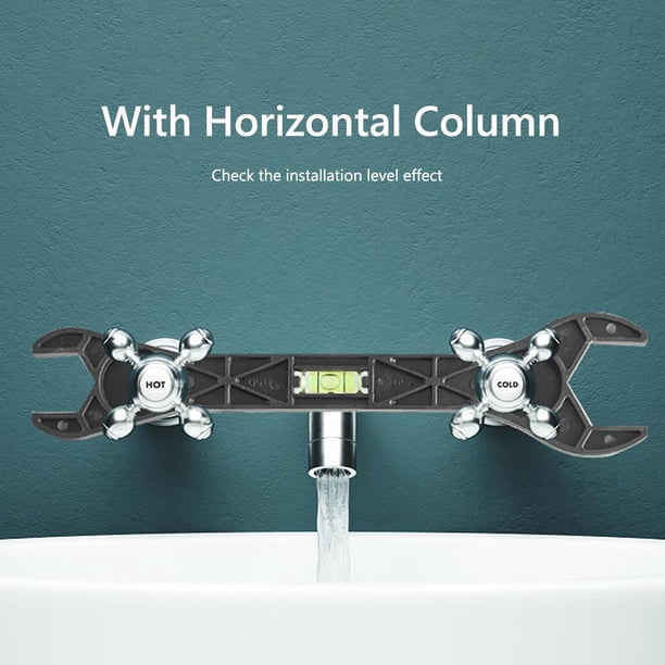 Llave de baño con herramienta de reparación de llave inglesa de fácil operación de plástico de nivel de burbuja Ndcxsfigh Para estrenar