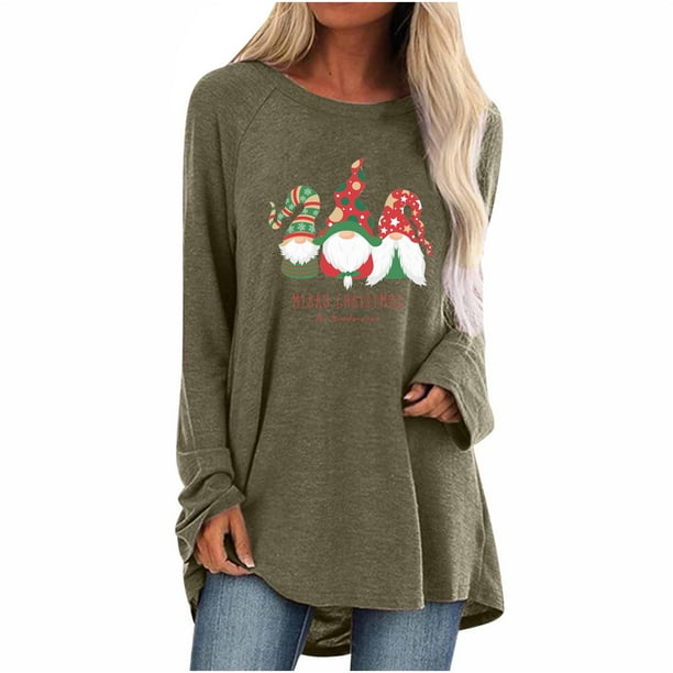 Tops para mujer Camisas Blusas Elegantes Camisas casuales de manga larga Estampado de moda Cómodo Transpirable Cuello redondo Odeerbi ODB-5