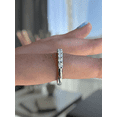 thumbnail image 4 of ESTE ORIGIN 3mm 1.00Ct Lab Grown Half Eternity Ring, 10-Diamond Band in 14K White Gold for Women, 4 of 7
