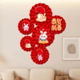 thumbnail image 3 of simhoa Traditional Chinese Decoration DIY Good Wishes Wall Sticker Decals Paper Flowers E, 3 of 8