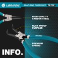thumbnail image 4 of LIBRATON Snap Ring Pliers Set, 7-Inch Heavy Duty Internal/External Circlip Pliers Kit with Straight & Bent Jaw Tips, Spring-Loaded for Reta, 4 of 9