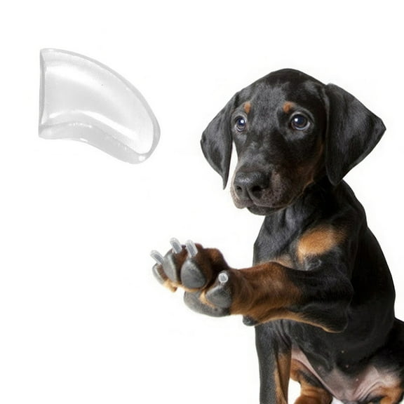 Pretty Claws Crystal Clear Nail Caps for Dogs - XXL Size - 60 Pack ~ Stylish