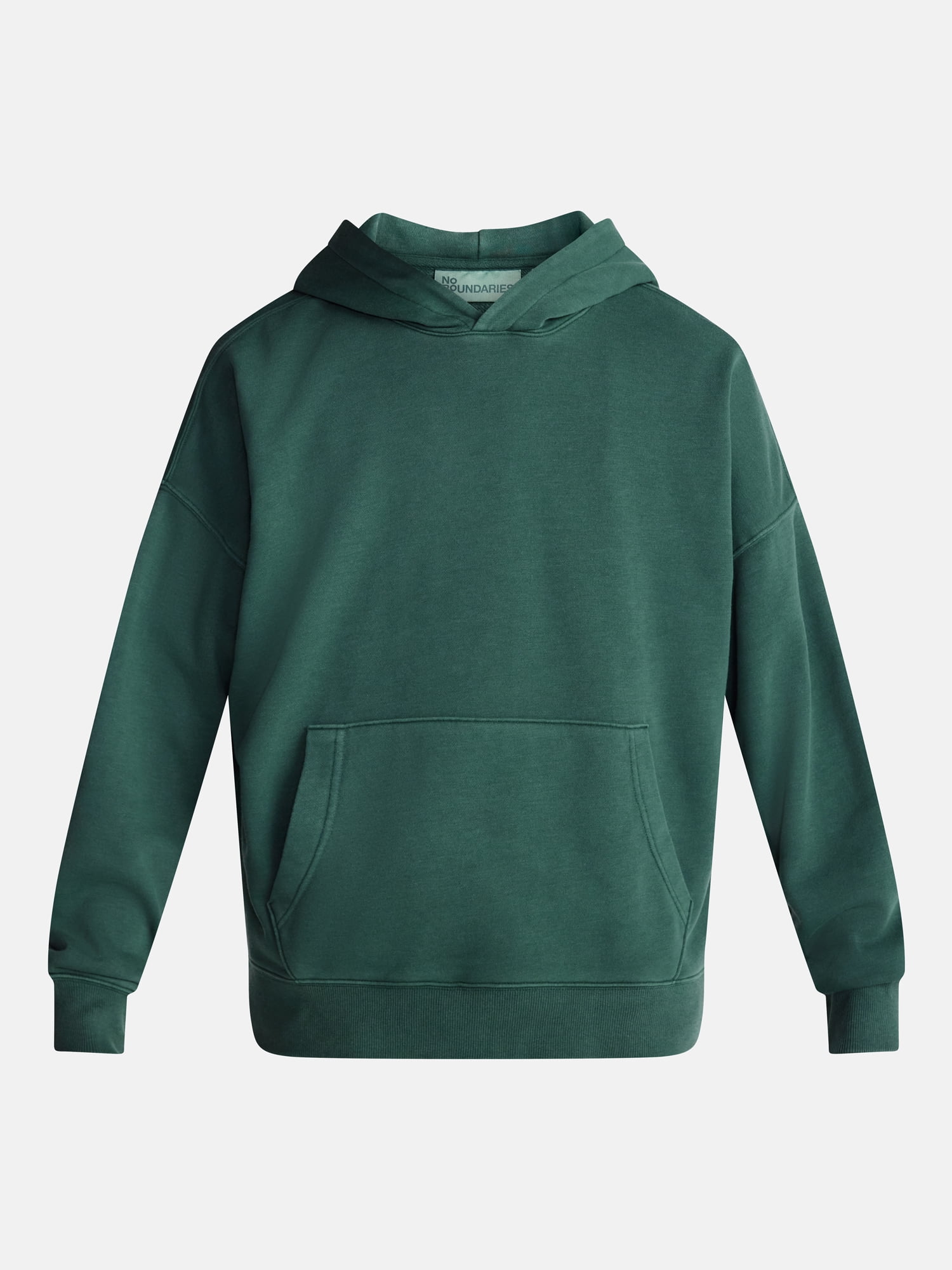 No Boundaries Oversized Hoodie with Long Sleeves, Men's XS-4XLT