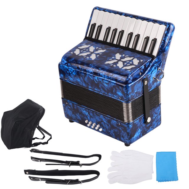Accordion Instrmument, 22 Keys Accordions Toy Celluloid 8 Bass For Beginner