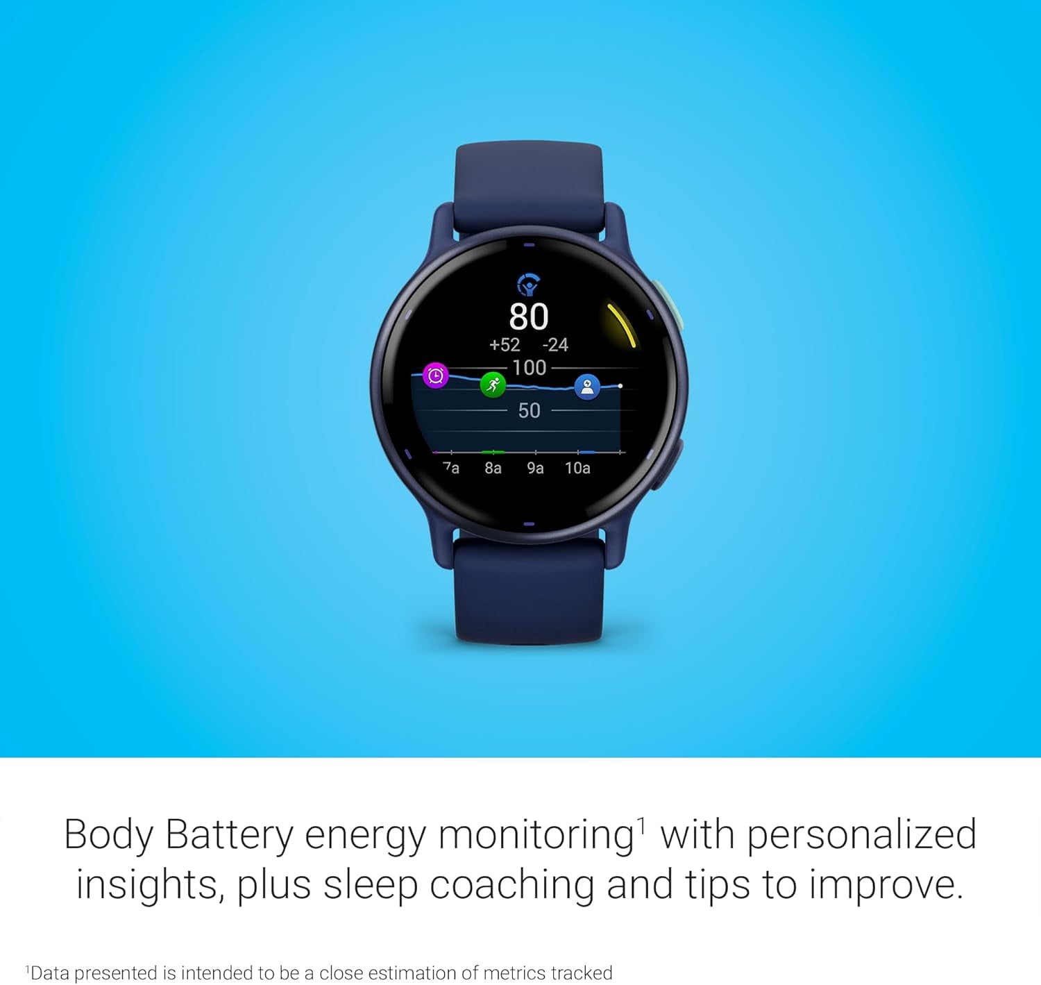Restored Garmin vívoactive 5 GPS Smartwatch, Navy, AMOLED Display, Health & Fitness Tracker, Sleep Coaching, Body Battery & 11-Day Battery Life (Refurbished)