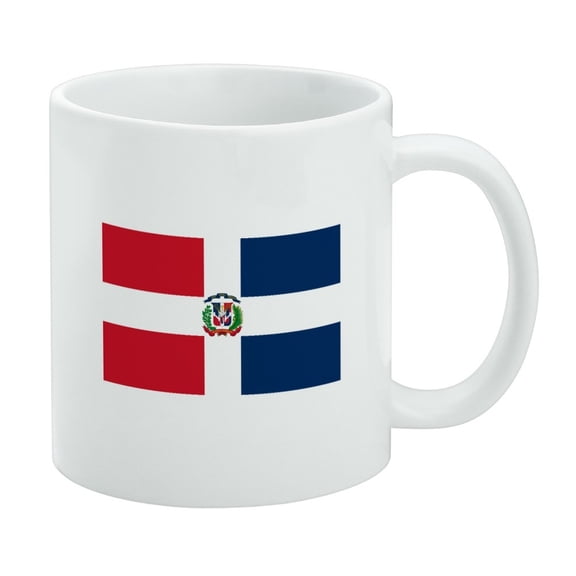 The Dominican Republic Country Flag White Mug