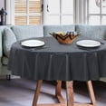 thumbnail image 2 of Clear Plastic Round Tablecloth Vinyl PVC Table Cloth Protector Oil Spill Proof Wipe Clean Table Cover for Dining Tables Parties Camping Crystal Clear, 2 of 7