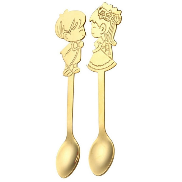 Cuchara colorida Parejas Cucharas Cubiertos Café Beber Herramientas Gadget de cocina Wmkox8yii FHAKJF398