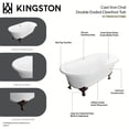 thumbnail image 5 of Aqua Eden VCTND603017NB8 60-Inch Cast Iron Oval Double Ended Clawfoot Tub (No Faucet Drillings) in White/Brushed Nickel, 5 of 6