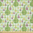 thumbnail image 2 of Ambesonne Fruit Fabric by the Yard Microfiber, Repetitive Zentangle Pears, 2 Yards, Pastel Yellow Pale Green, 2 of 2