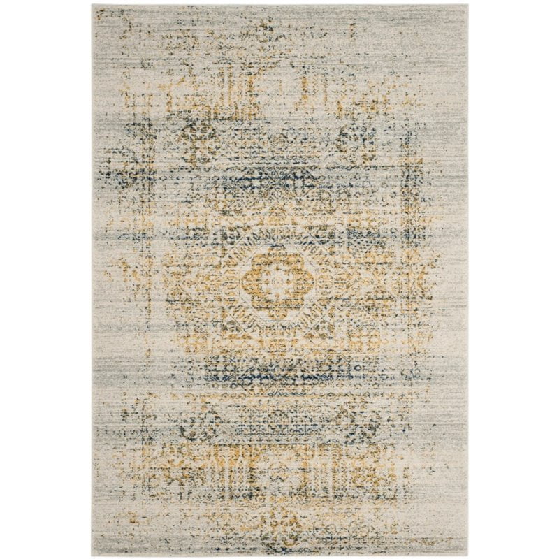 Safavieh Evoke 9' X 12' Power Loomed Rug in Ivory and Blue