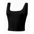 thumbnail image 2 of Women's Square Neck Crop Top Basic Sleeveless Fitted Tank Top Casual Cami, 2 of 5