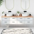 thumbnail image 1 of vidaXL Bathroom Countertop Light Brown 200x50x(2-4)cm Treated Solid Wood, 1 of 7