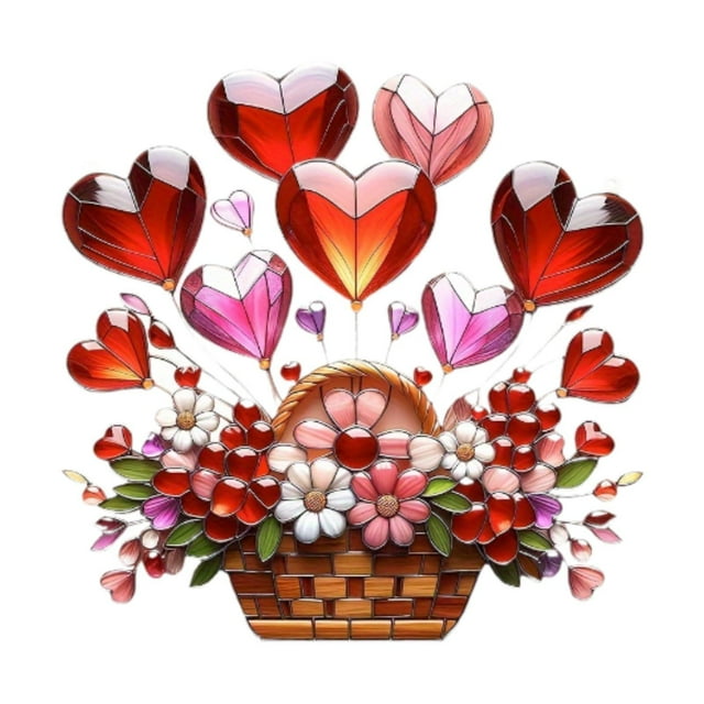 Día de La Madre Ornamento Colgante 2D Decoración Acrílica Artitudes de Colgante Patrones Del Corazón Patrones de Flores para Regalos Día de La Mujer