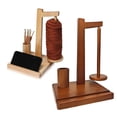 thumbnail image 5 of Yarn Holder for Knitting and Crocheting Wood Yarn Dispenser with Magnetic Twirling Mechanism and Slip Resistant Base, 5 of 5