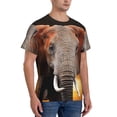 thumbnail image 5 of Rocae Elephant Sunset in Kenya for Men's Moisture-Wicking Crew Tee - T-Shirt for Sports, Outdoor Activities, and Casual Wear3X-Large, 5 of 9
