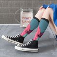 thumbnail image 3 of Lsque Pink Cow In Sunflower Field Printed Crew Socks Men's Women's LightWeight Thin Casual Calf Socks ,Knee High Socks,Cotton Socks, 3 of 9