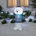 thumbnail image 2 of Gemmy 4' Hanukkah Inflatable Polar Bear in Blue Fair Isle Sweater, 2 of 3
