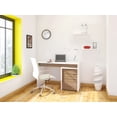 thumbnail image 4 of Nexera Liber-T Reversible Desk Panel, White And Walnut, 4 of 5