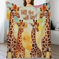 thumbnail image 3 of HENGT  Giraffe Blanket Giraffe Throw Blanket for Women, Men and Kids Just A Girl Who Loves Giraffes Blanket Cozy Throw Blanket Best Gift Home Decor for Bed Couch Outdoor, 3 of 6