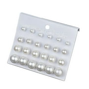 Pearl Earrings for Women 12 Pairs White Faux Pearl Stud Earring Jewelry Accessories for Teen Girls