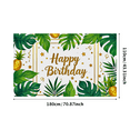 thumbnail image 2 of Tropical Leaf Pineapple Themed Happy Birthday Banner Party Decoration Background Backdrop Photography Props for Birthday Parties Celebrations and Photo Shoots, 2 of 7