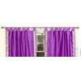 thumbnail image 4 of Lined Tab Top Sari Curtains 43"W x 108"L matching tiebacks- Handcrafted Lavender Indian Drapes with Lining, Offering Privacy and Insulation for Living Room/Bedroom/Dining Room, Sold in Pairs, 4 of 6
