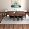 thumbnail image 6 of Aden 9-Piece Modern Solid Wood Walnut Dining Room & Kitchen Table and Chair Set, 6 of 7