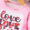 thumbnail image 4 of Kiijoy Toddler Girls Outfits Letter Hearts Print T-Shirt with Flared Pants, Sizes 3-4, 4 of 8