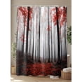 thumbnail image 4 of Fall Shower Curtain Forest Sunlight Shower Curtains for Bathroom Thanksgiving Decor, Waterproof Polyester Shower Curtain Set with Hooks, Extra Long 72" x 78" Red Leaves Tree, 4 of 6