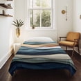 thumbnail image 4 of Summer Coastal Tapestry for Bedroom Wall Hanging Tapestry, Modern Abstract Watercolor Wave Ceiling Backdrop Tapestries Poster Blanket Wall Decor for Teens Room Living Room Dorm 51" x 59", 4 of 8