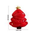 thumbnail image 2 of Cute Christmas Tree Plush Throw Pillow, Soft Red Xmas Tree Shaped Decorative Cushion with Golden Star, Embroidered Face Accent Pillow for Sofa Couch Bedroom Christmas Home Decor, 2 of 7