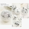thumbnail image 6 of Lumiparty 65 pcs Christmas Ball Ornaments Set, Shatterproof Xmas Balls Decorative Hanging Ornaments, Tree Ornaments Assorted Set with Hooks for Xmas Tree Holiday Wreath Garland Swag Decor, Silver, 6 of 9