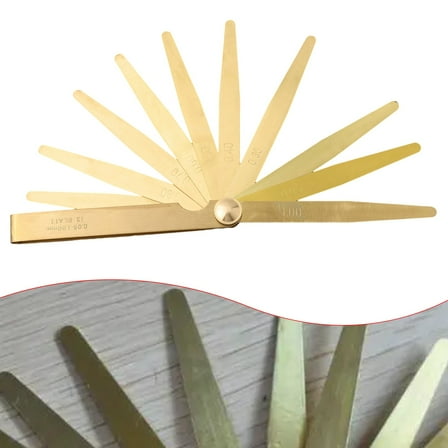 High Precision Metric Feeler Gauge 0.05-1M 13 Blade Brass Measure Tool