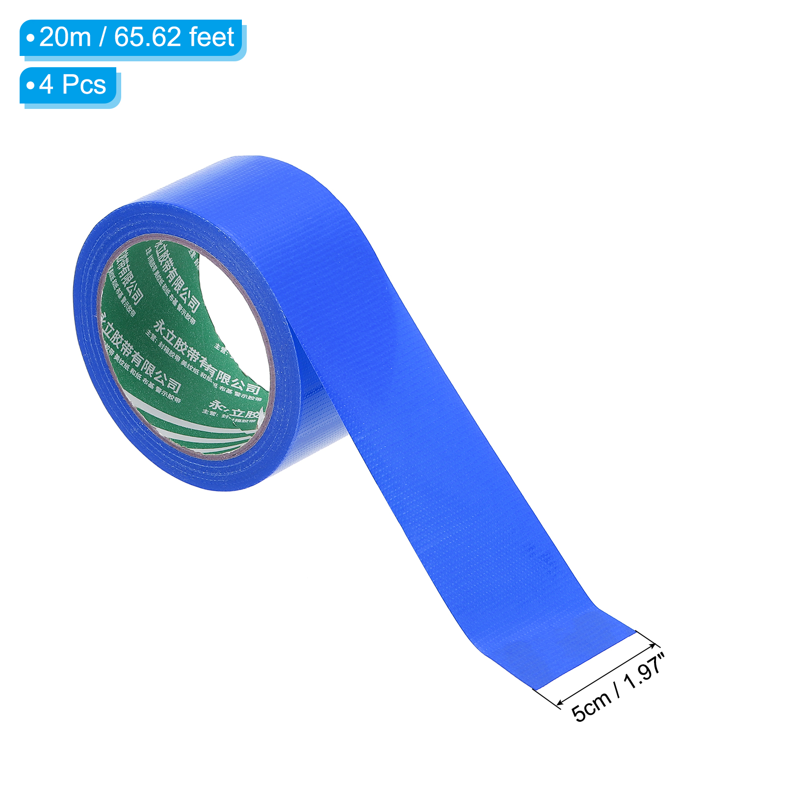 Uxcell Pickleball Ball Court Marking Tape 66ft, Marking Edge Guard Ultra-Adhesive Tape, Blue 4 Pcs