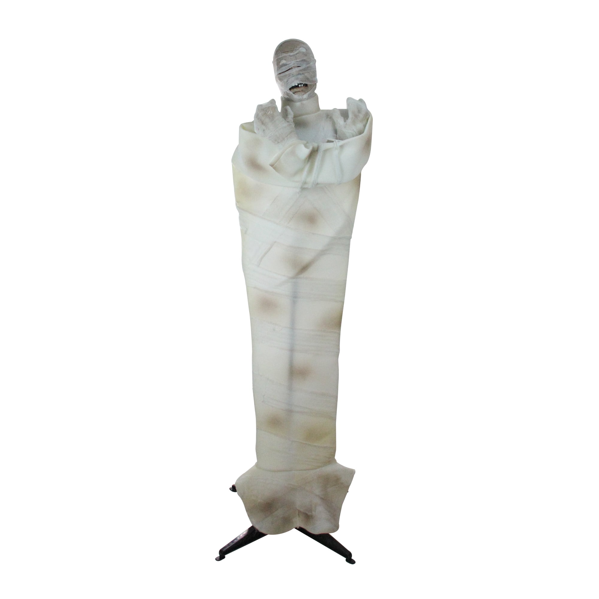64 5 White Standing Animated Mummy With Lighted Eyes