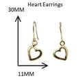 thumbnail image 4 of HEART 14K YELLOW GOLD EARRINGS, 4 of 4