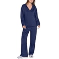 thumbnail image 2 of Conjuntos de Dos Piezas para Mujer, Moda de Otoño 2025, Pantalones Anchos, Conjunto de Estar por Casa, para Viajes y Vacaciones. Azul Oscuro L, 2 of 9