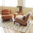 thumbnail image 3 of CQSXDA Accent Chair with Solid Wood Legs, Soft Cushioned Armless Living Room Seating for Bedroom and Waiting Room, 3 of 13