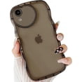thumbnail image 2 of Compatible with iPhone XR Case(6.1"),Cute Clear Love Case,Love-Heart Camera Frame Wavy Edge Transparent Full Protection Soft TPU Shockproof Sturdy Phone Case Cover for Women Girls,Black, 2 of 14