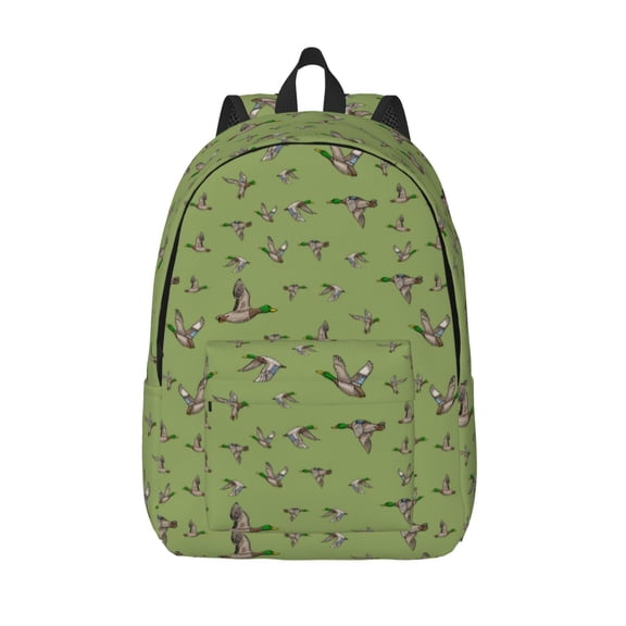 Defioc Mallard Duck for Canvas Backpack,Travel Rucksack Unisex Knapsack Laptop Backpack for Work & College -Medium